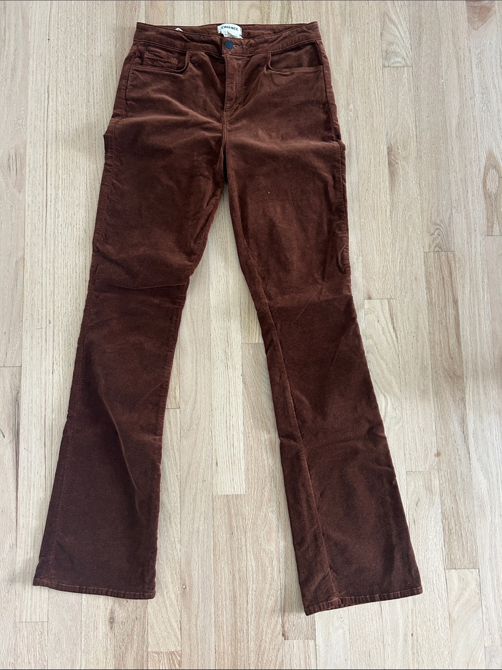 L'AGENCE Rust Brown Corduroy Pants